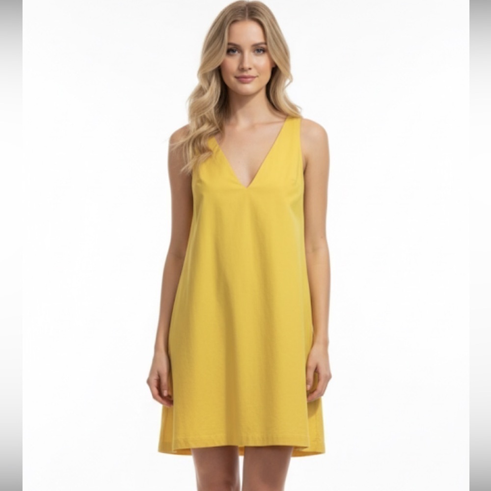 Free People Vibrant Yellow Sleeveless Dress size small